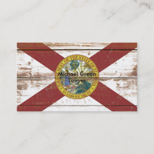 Gamla träet Florida Statlig flagga Visitkort