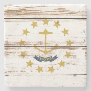Gamla träet Rhode island Statlig flagga Stenunderlägg
