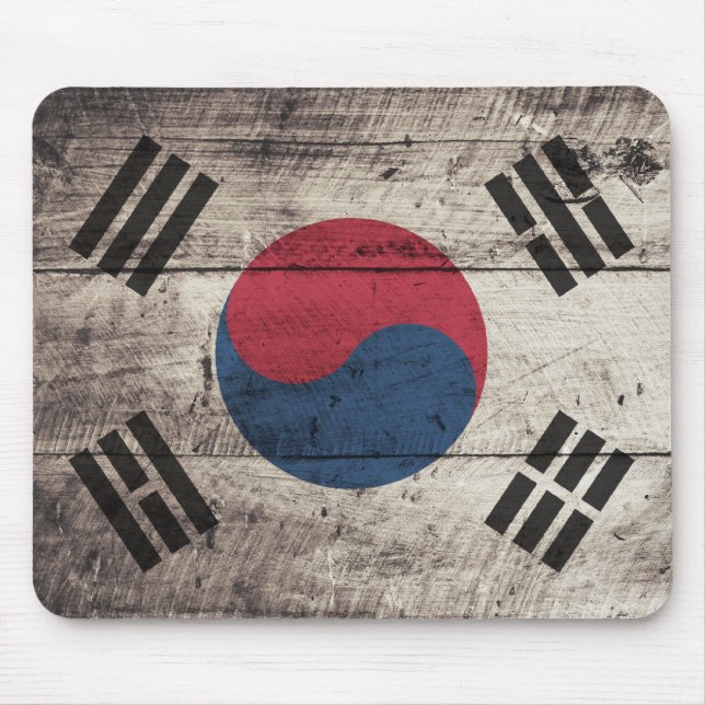 Gamla träkoreanska Flagga Musmatta (Framsidan)