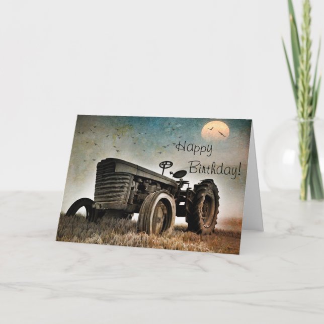 Gamla traktor Birthday Kort (Framsida)