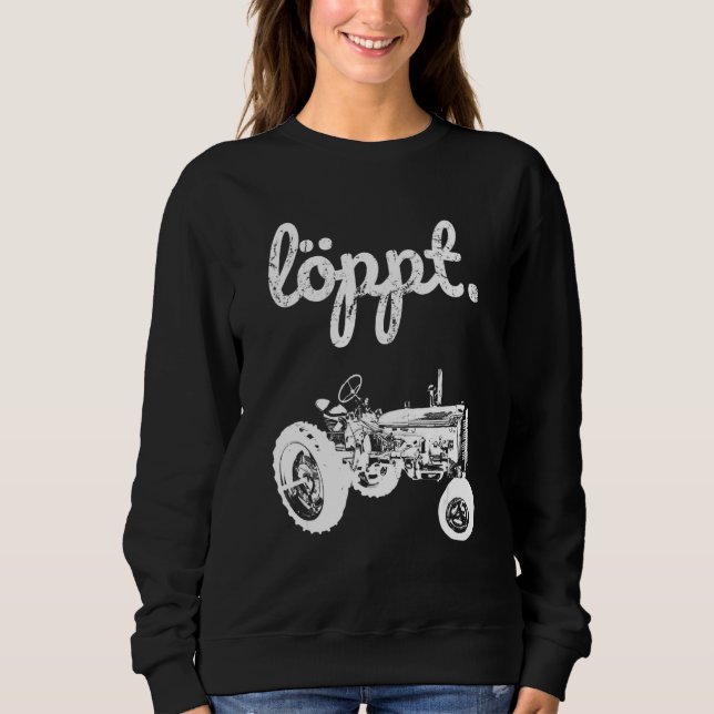 Gamla traktor Farmer Loppt Oldtimer Tractor Farmer T Shirt (Framsida)