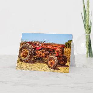 Gamla traktor Fläkt Farm Farmer Thees Get well Tack Kort