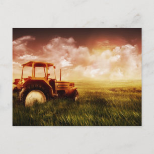 Gamla traktor vykort
