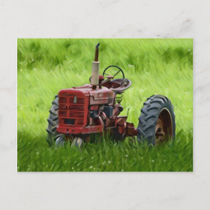 Gamla traktor vykort