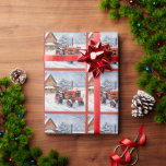 Gamla traktorn och Barn Snowy Winter Farm-julen Presentpapper<br><div class="desc">en snögård med vår vackra helgdag papper. Den här charmerande konstruktionen har en vacker lada och en gammal traktor omgiven av ett serentäckt landskap som är täckt av snö.</div>