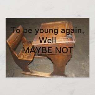 Gamla träskolDesk och inbjudan till ordförande