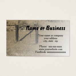 Gamla trästaket av fält eller betesmark visitkort