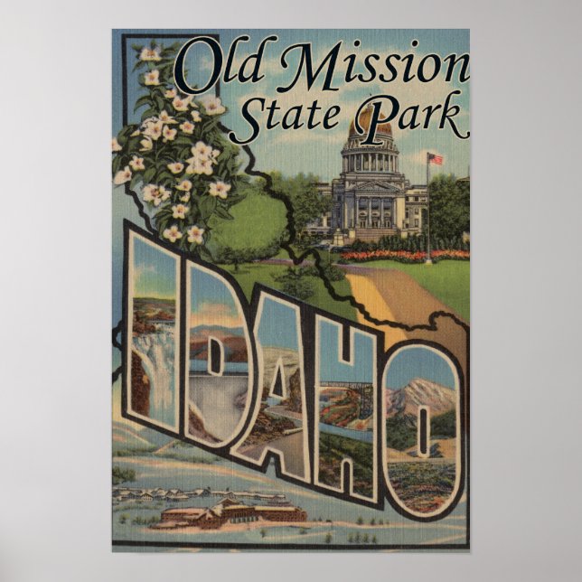 Gamla Uppdrag nationalparken, Idaho Poster (Framsidan)