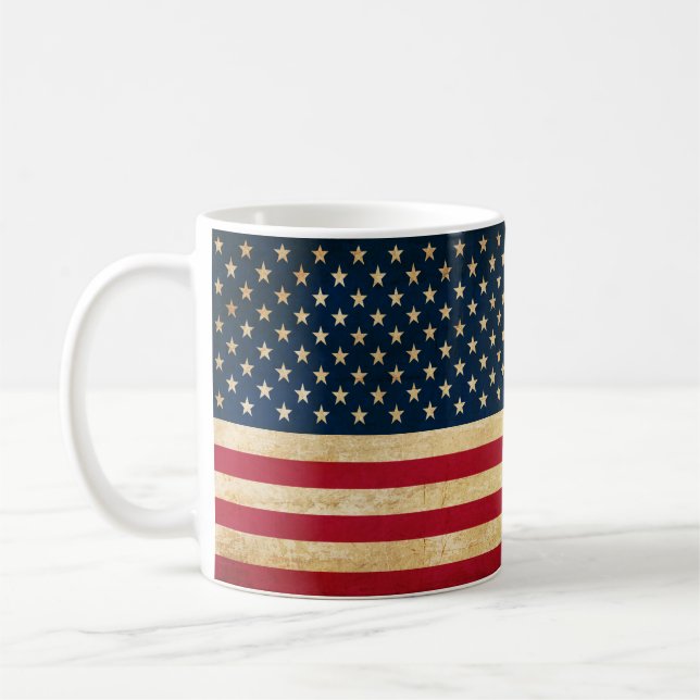 Gamla USA flagga Kaffemugg (Vänster)
