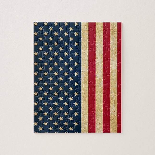 Gamla USA flagga Pussel (Vertikal)
