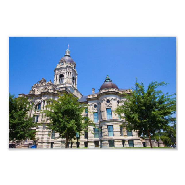 Gamla Vanderburgh County Domstol Fototryck (Framsidan)