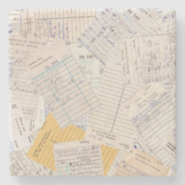 Gamla Vänners Bibliotekscirkulationskort Stenunderlägg