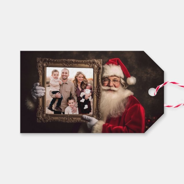 Gamla världshjultomten | Lägg till foto | Luxjul Presentetikett (Framsidan (Horizontal))