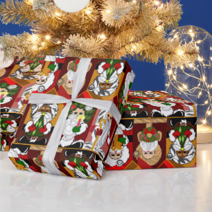 Gamla världshögtalare - flerfärgad jul presentpapper