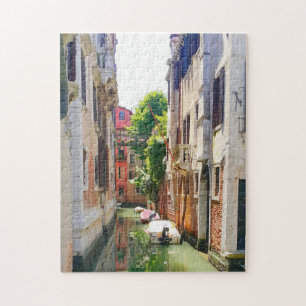 Gamla Venedig-kanalen, romantisk Italien Pussel