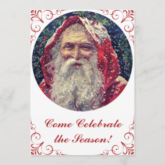 Gamla Victorian Saint Nicholas Inbjudningar