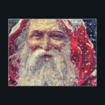 Gamla Victorian Saint Nicholas Vykort<br><div class="desc">Den här fantastiska designen har en färgstark viktoriansk tomt som leker ut genom snö. Perfekt för en julstuffare!</div>