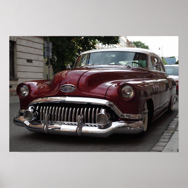 Gamla vintage bil - poster (Framsidan)