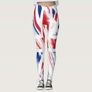 Gamla Vintage Grunge United Kingdom Flagga Legging
