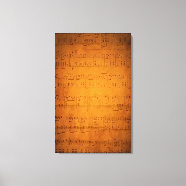 Gamla vintage lakan-musik canvastryck (Framsida)