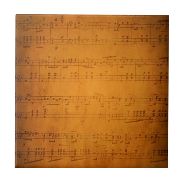 Gamla vintage lakan-musik kakelplatta (Framsidan)
