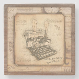 Gamla Vintagens skrivmaskin. Frågeställare/skrivpr Stenunderlägg