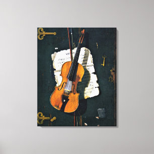 Gamla violin, bra konst canvastryck