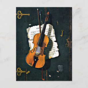 Gamla violin, bra konst vykort