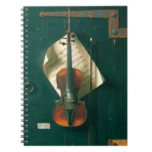 Gamla Violin still Life av William Michael Harnett Anteckningsbok