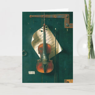 Gamla Violin still Life av William Michael Harnett Kort