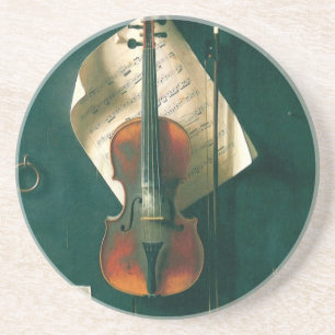 Gamla Violin still Life av William Michael Harnett Underlägg Sandsten