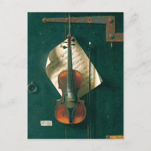 Gamla Violin still Life av William Michael Harnett Vykort