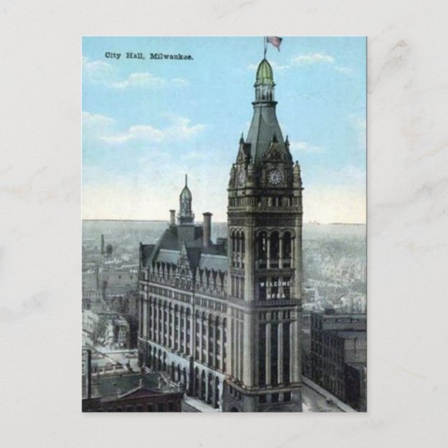 Gamla vykort - Milwaukee, Wisconsin, USA (Framsida)