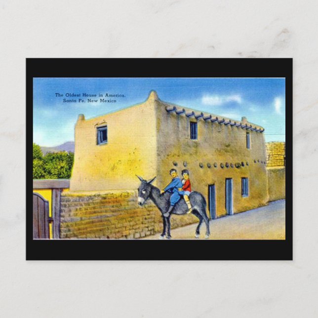 Gamla vykort - Santa Fe, New mexico, USA. (Framsida)