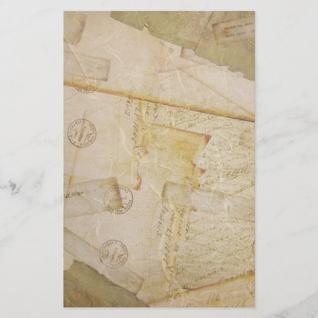 Gamla vykortsmall brevpapper (Framsida)