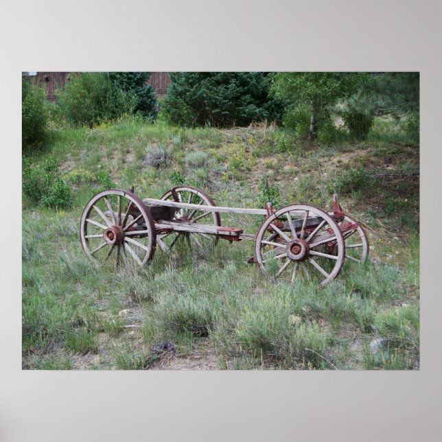 Gamla Wagon Hjul II Poster (Framsidan)