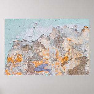 Gamla Wallgrunge, abstrakt, gammal, konst, bakgrun Poster