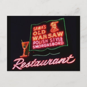 Gamla Warszawa, Broadview Il. Neon-tecken, vykort