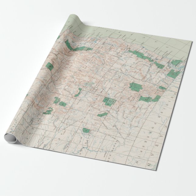 Gamla Westerna amerikanska nationalskogar och Park Presentpapper (Utrullad)
