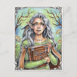 Gamla Wise Fairy Vykort