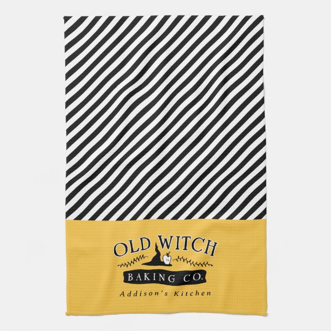 Gamla Witch Baking Company Personlig Kökshandduk (Vertikal)