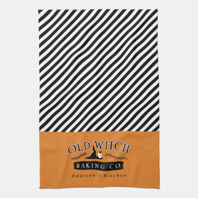 Gamla Witch Baking Company Personlig Kökshandduk (Vertikal)