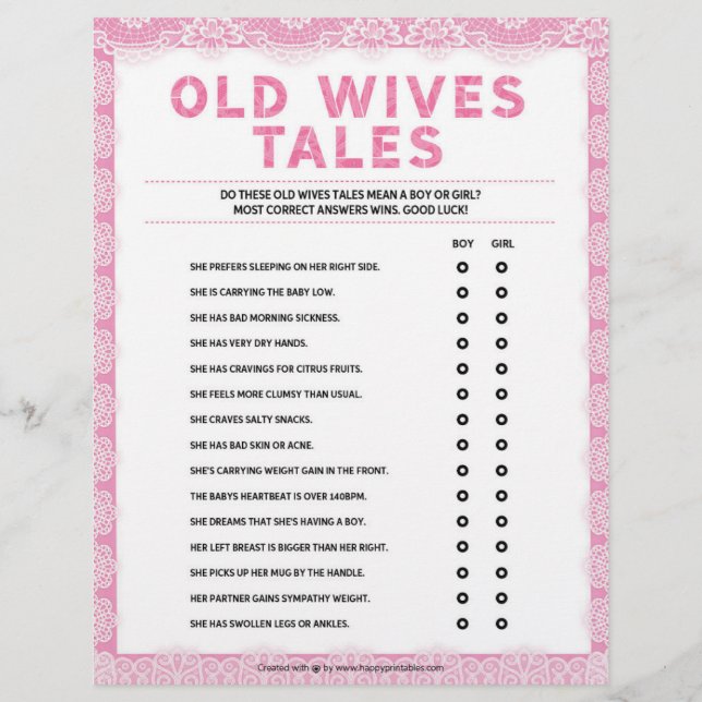 Gamla Wives Tales [Luxury Snöre [Rosa] Brevhuvud (Framsida)