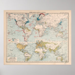 Gamla World Whaling Karta (1907) Poster