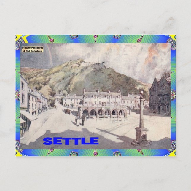 GAMLA YORKSHIRE - SETTLE VYKORT (Framsida)
