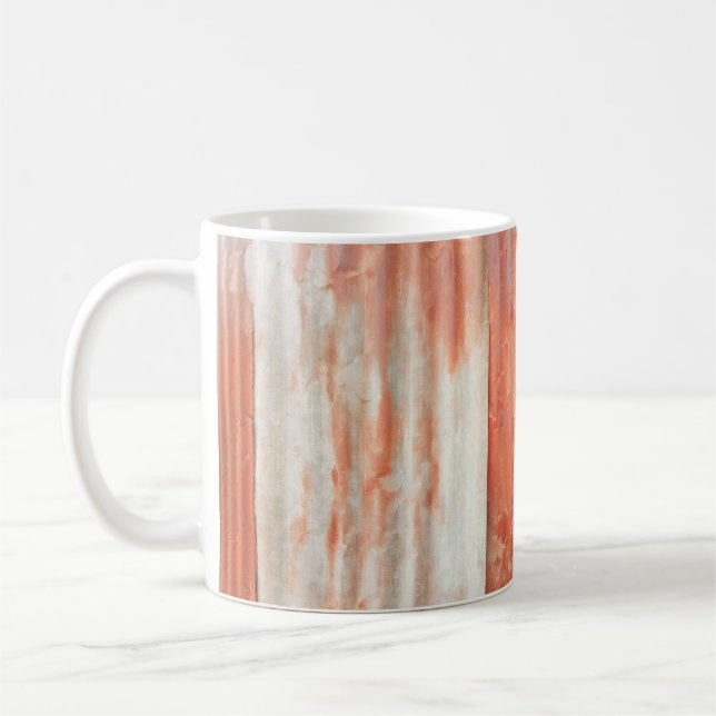 Gamla zinkbakgrunder i vintage stil. Tillförlitlig Kaffemugg (Vänster)