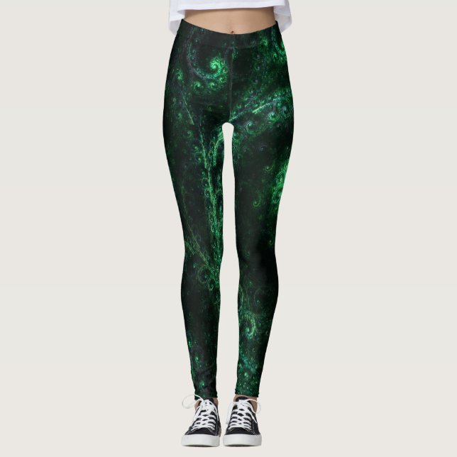 GamlaOnes Fractal Art Design Leggings (Framsida)