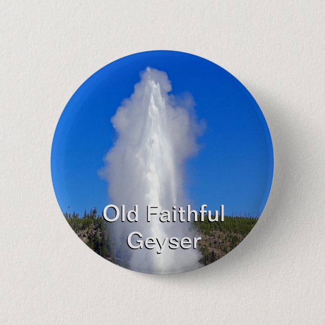 Gamle Faithful Geyser Knapp (Framsida)