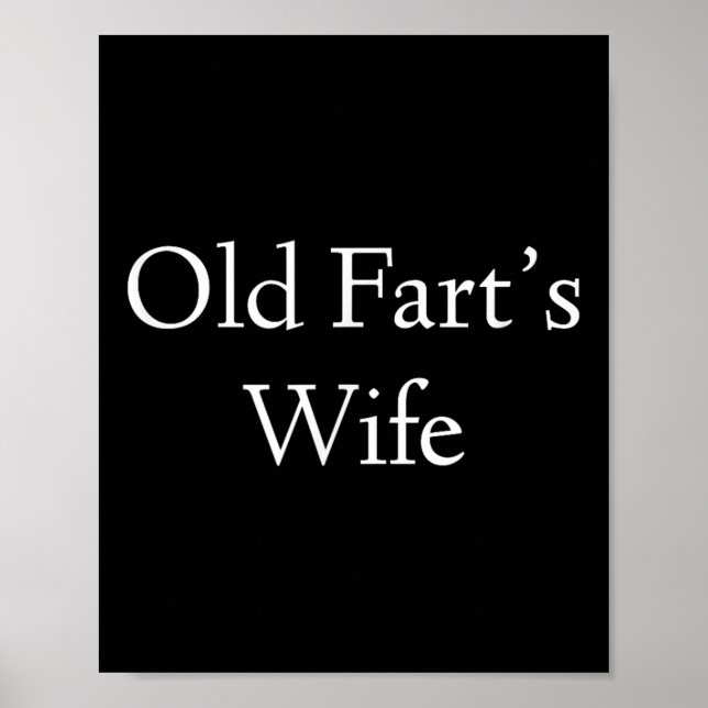 Gamle Farts-frun Funny Birthday Poster (Framsidan)