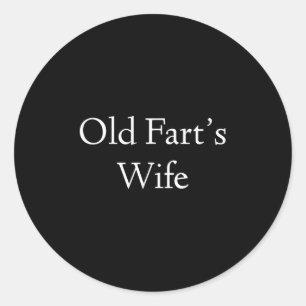Gamle Farts-frun Funny Birthday Runt Klistermärke